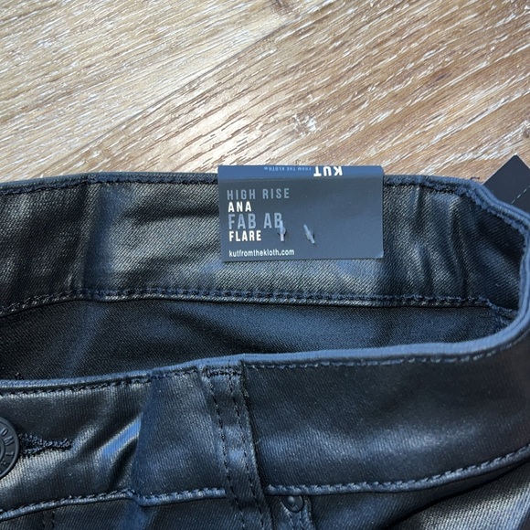 Kut from the Kloth Ana Coated High-Rise Flare NWT Size 16 - Picture 15 of 16